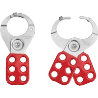 Tabbed Steel Lockout Hasp, Red Oxymax Inc