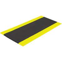 Airsoft™ Anti-Fatigue Mat, Pebbled, 3' x 5' x 3/8", Black/Yellow, PVC Sponge SGV445 | Oxymax Inc