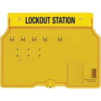 Trilingual Covered Lock Station, None Padlocks, 4 Padlock Capacity, Padlocks Not Included Oxymax Inc