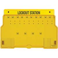 Trilingual Covered Lock Station, None Padlocks, 10 Padlock Capacity, Padlocks Not Included Oxymax Inc