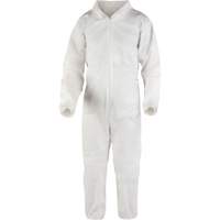 Premium Coveralls, Large, White, Microporous Oxymax Inc