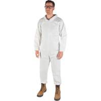 Premium Coveralls, Large, White, Microporous Oxymax Inc