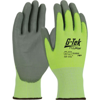 Gants r&eacute;sistants aux coupures G-Tek PolyKor, Taille Petit, Calibre 13, Rev&ecirc;tement Polyur&eacute;thane, Enveloppe en Poly&eacute;thyl&egrave;ne, ASTM ANSI niveau A5/EN 388 niveau E Oxymax Inc