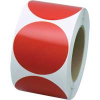Formes de marquage, Cercle, 3" lo x 3" la, Rouge, Vinyle SGW718 | Oxymax Inc