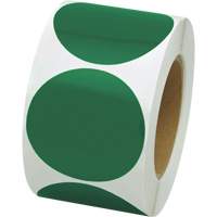 Pastilles de marquage colorées, Cercle, 3" lo x 3" la, Vert, Vinyle SGW780 | Oxymax Inc