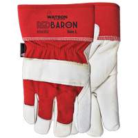 Red Baron Fitter's Gloves, Large, Grain Cowhide Palm, Sherpa Inner Lining Oxymax Inc