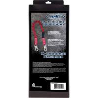 ShockSorb Internal Shock Lanyard, 6', Snap Hook Center, Snap Hook Leg Ends, Polyester Oxymax Inc