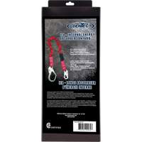 ShockSorb Internal Shock Lanyard, 6', Snap Hook Center, Snap Hook Leg Ends, Polyester Oxymax Inc