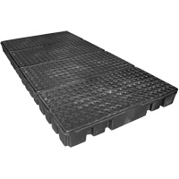 Black Diamond Low Profile Spill Pallet, 102 US gal. Spill Capacity, 96" x 49" x 6.5" Oxymax Inc