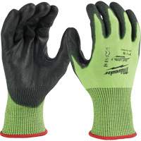 Gants &agrave; haute visibilit&eacute; enduits par trempage, Taille Petit, Calibre 15, Rev&ecirc;tement Polyur&eacute;thane, Enveloppe en Poly&eacute;thyl&egrave;ne, ASTM ANSI niveau A5 Oxymax Inc