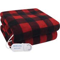 Couverture chauffante électrique en tartan rouge et noir, Polyester SGX709 | Oxymax Inc