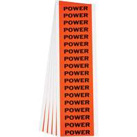 "Power" Conduit & Voltage Labels, 1/2" x 2-1/4", Cloth/Vinyl, English SGY005 | Oxymax Inc