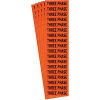Étiquette de tension pour conduit « Three Phase », 1/2" x 2-1/4", Étoffe/Vinyle, Anglais SGY007 | Oxymax Inc