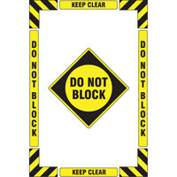 "Keep Clear Do Not Block" Floor Marking Kit, Adhesive, English with Pictogram Oxymax Inc