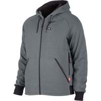 Chandail &agrave; capuchon chauffant M12 complet, Hommes, 2T-Grand, Gris, Polyester Oxymax Inc