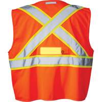 SV350 X-Back Safety Vest with Light, High Visibility Orange, Small, Polyester Oxymax Inc