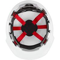 Casque de s&eacute;curit&eacute; &agrave; bordure avant, R&eacute;pond aux normes CSA type 1, Suspension Rochet, Ventil&eacute; Oxymax Inc