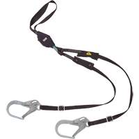 V-Series Utility Energy Absorbing Lanyard, 6', Rebar Hook Center, Snap Hook Leg Ends, Nylon Oxymax Inc