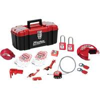 Trousse de cadenassage avec serrures en thermoplastique Zenex, Ensemble &eacute;lectrique/Vanne, 19 composants compris Oxymax Inc