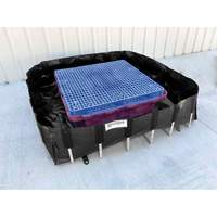 Ultra-IBC Berm&reg; Spill Berm, 400 US gal. Capacity, 6' W x 6' L x 18" H, L-Bracket Oxymax Inc