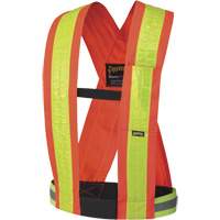 5593 Safety Sash, High Visibility Orange, Yellow Reflective Colour, One Size Oxymax Inc