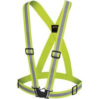 5497 Safety Sash, High Visibility Lime-Yellow, Silver Reflective Colour, One Size Oxymax Inc