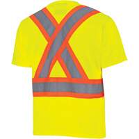 6991 Bird's-Eye Safety Shirt, Polyester, 3X-Large, High Visibility Lime-Yellow Oxymax Inc
