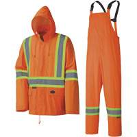 5598 Combinaison de pluie imperm&eacute;able et l&eacute;g&egrave;re, Polyester/PVC, Petit, Orange haute visibilit&eacute; Oxymax Inc