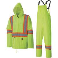 5599 Combinaison de pluie imperm&eacute;able et l&eacute;g&egrave;re, Polyester/PVC, T-petit, Jaune lime haute visibilit&eacute; Oxymax Inc