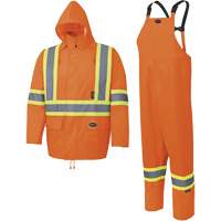 5618 Combinaison de pluie 150D, Polyester/Polyur&eacute;thane, Petit, Orange haute visibilit&eacute; Oxymax Inc