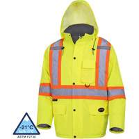 5031 Waterproof Quilted Safety Parka, High Visibility Lime-Yellow, Small Oxymax Inc