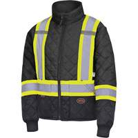 5017 Quilted Freezer Jacket, Polyester, Black, X-Small Oxymax Inc