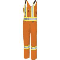 6617T Salopettes, Polyester, 40, Orange haute visibilit&eacute; Oxymax Inc