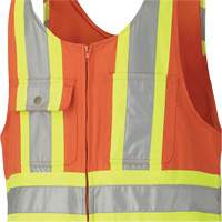 6617Z Combinaisons de s&eacute;curit&eacute; avec fermetures &agrave; glissi&egrave;re aux jambes, Poly-coton, 36, Orange haute visibilit&eacute; Oxymax Inc