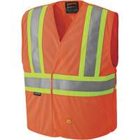 6914A Flame Resistant Safety Vest, High Visibility Orange, Medium/Small, Polyester Oxymax Inc