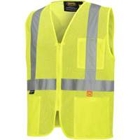 6944 FR Safety Vest, High Visibility Lime-Yellow, Small, Polyester Oxymax Inc