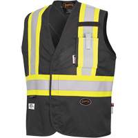 7729 FR-Tech&reg; Flame-Resistant Arc Safety Vest, Small, Black, 10 cal/cm² Oxymax Inc