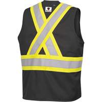 7729 FR-Tech&reg; Flame-Resistant Arc Safety Vest, Small, Black, 10 cal/cm² Oxymax Inc