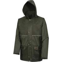 Nailhead Ripstop Tree Planter Hooded Jacket, Polyester/PVC, X-Small, Green SHE437 | Oxymax Inc