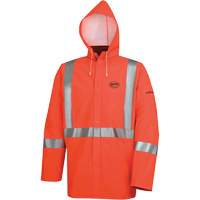576J Veste de pluie ignifuge haute visibilit&eacute;, Petit, Orange haute visibilit&eacute; Oxymax Inc