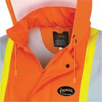 Veste de sécurité imperméable à haute visibilité ignifuge, T-petit, Orange haute visibilité SHE543 | Oxymax Inc