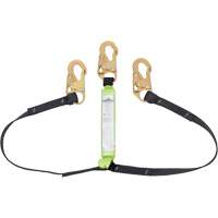 SA-64000-6 Shock Absorbing Lanyard, 6', Snap Hook Center, Snap Hook Leg Ends, Polyester Oxymax Inc