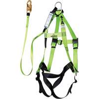 Contractor Series Safety Harness with Shock Absorbing Lanyard, Harness/Lanyard Combo SHE928 | Oxymax Inc