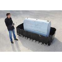 Ultra-1000 Containment Sump&reg; Flexible Fuel Tank Container with Drain, 162" L x 78" W, 1150 US gal. Capacity Oxymax Inc