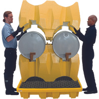 Ultra-Drum Rack 4-Drum Containment System without Drain, 53" L x 53" W x 77.8" H, 3000 US gal. Capacity Oxymax Inc
