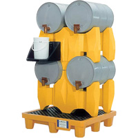 Ultra-Drum Rack 4-Drum Containment System without Drain, 53" L x 53" W x 77.8" H, 3000 US gal. Capacity Oxymax Inc