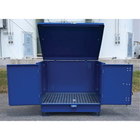 Ultra-Hard Top S4 Steel Spill Pallet, 61" L x 54.4" W x 52" H, 4700 lbs. Load Capacity Oxymax Inc