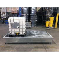Steel Ultra-Twin IBC Spill Pallet&reg;, 370 US gal. Spill Capacity, 103.8" x 26.8" x 51.1" Oxymax Inc