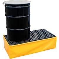 2-Drum Flexible Ultra-Spill Pallet&reg;, 66 US gal. Spill Capacity, 48" x 24" x 14" Oxymax Inc