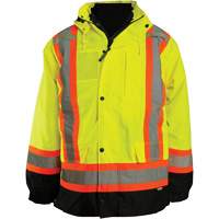 7-in-1 Jacket, Polyester, High Visibility Orange, Small SHF964 | Oxymax Inc